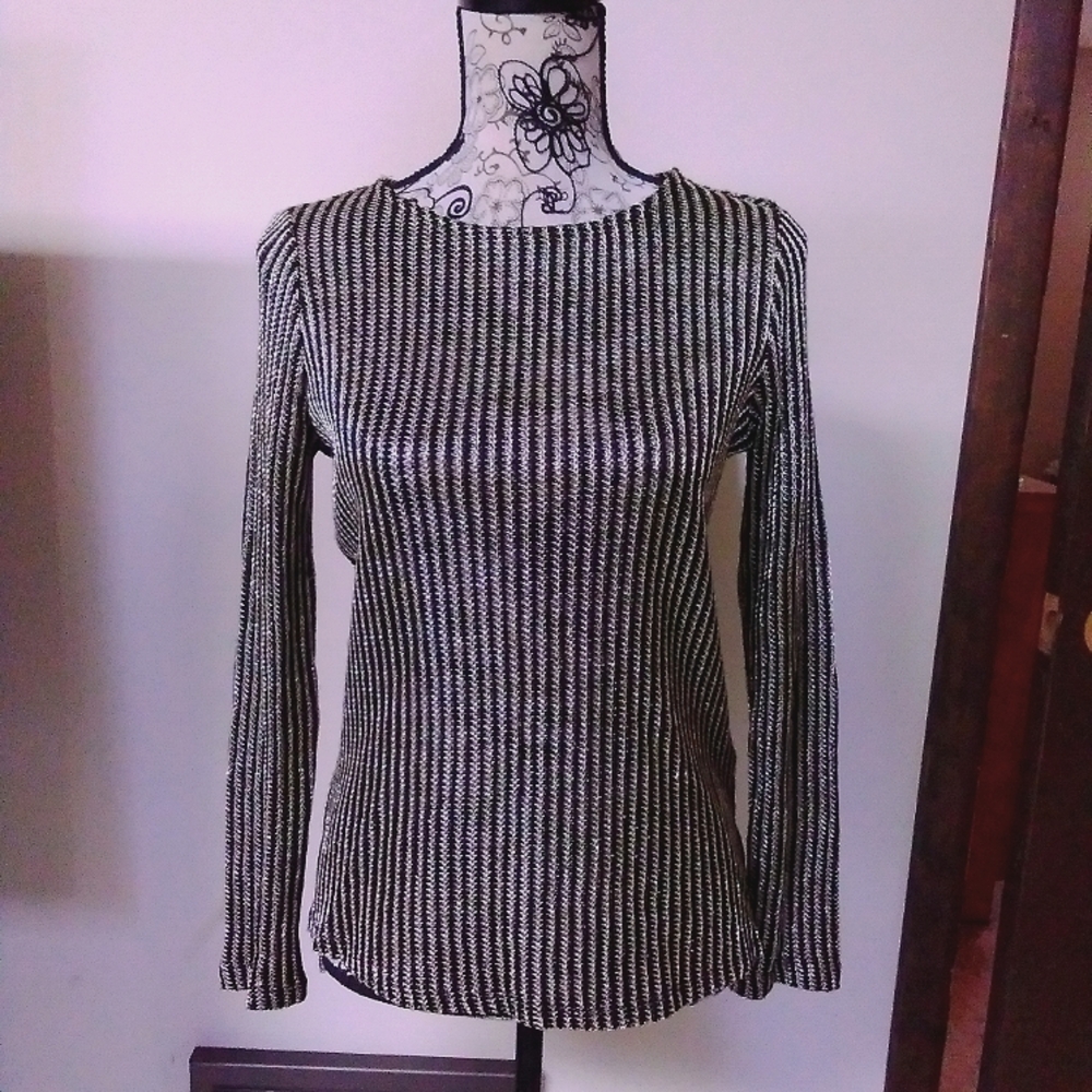 Topshop Ladies' metallic top, Sz 6 (small)